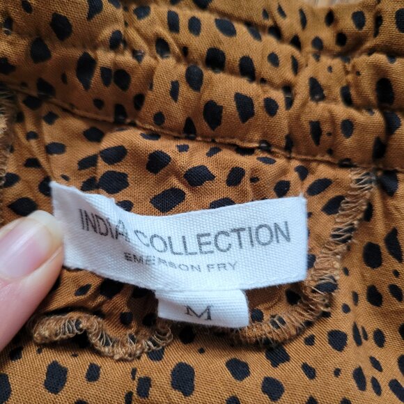 Emerson Fry Drawstring Midi Skirt - Cheetah Print - Size M - Picture 4 of 5